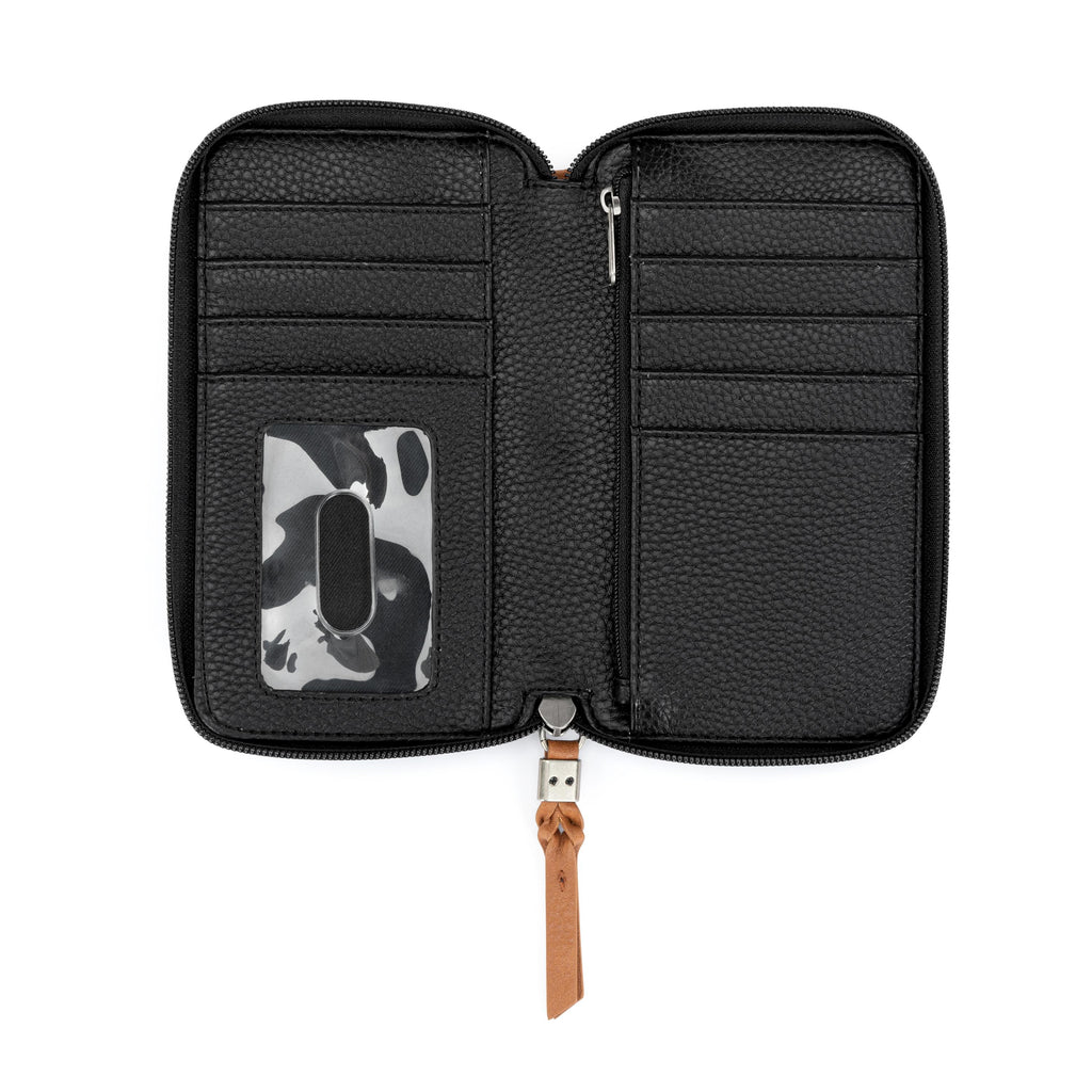 The Sak Silverlake Smartphone Wallet - Leather - Black Suede