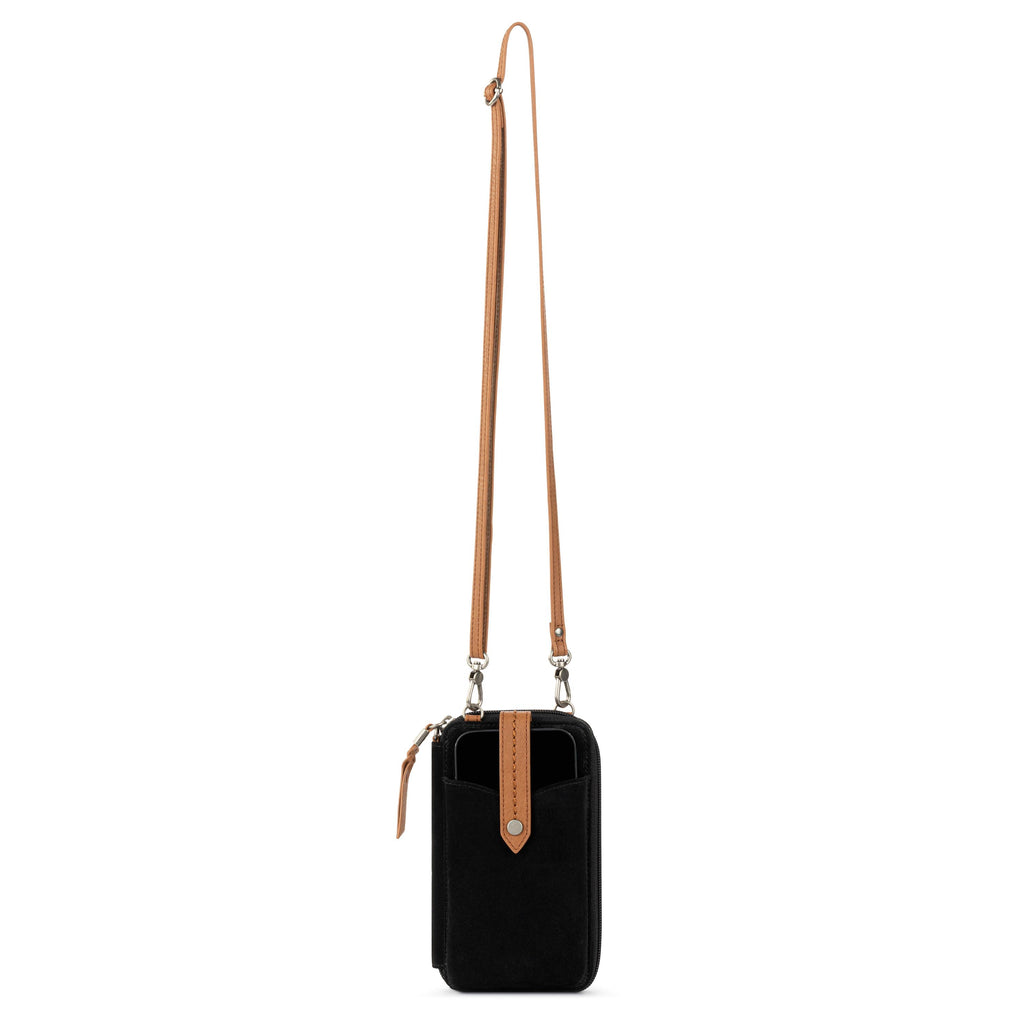 The Sak Silverlake Smartphone Wallet - Leather - Black Suede