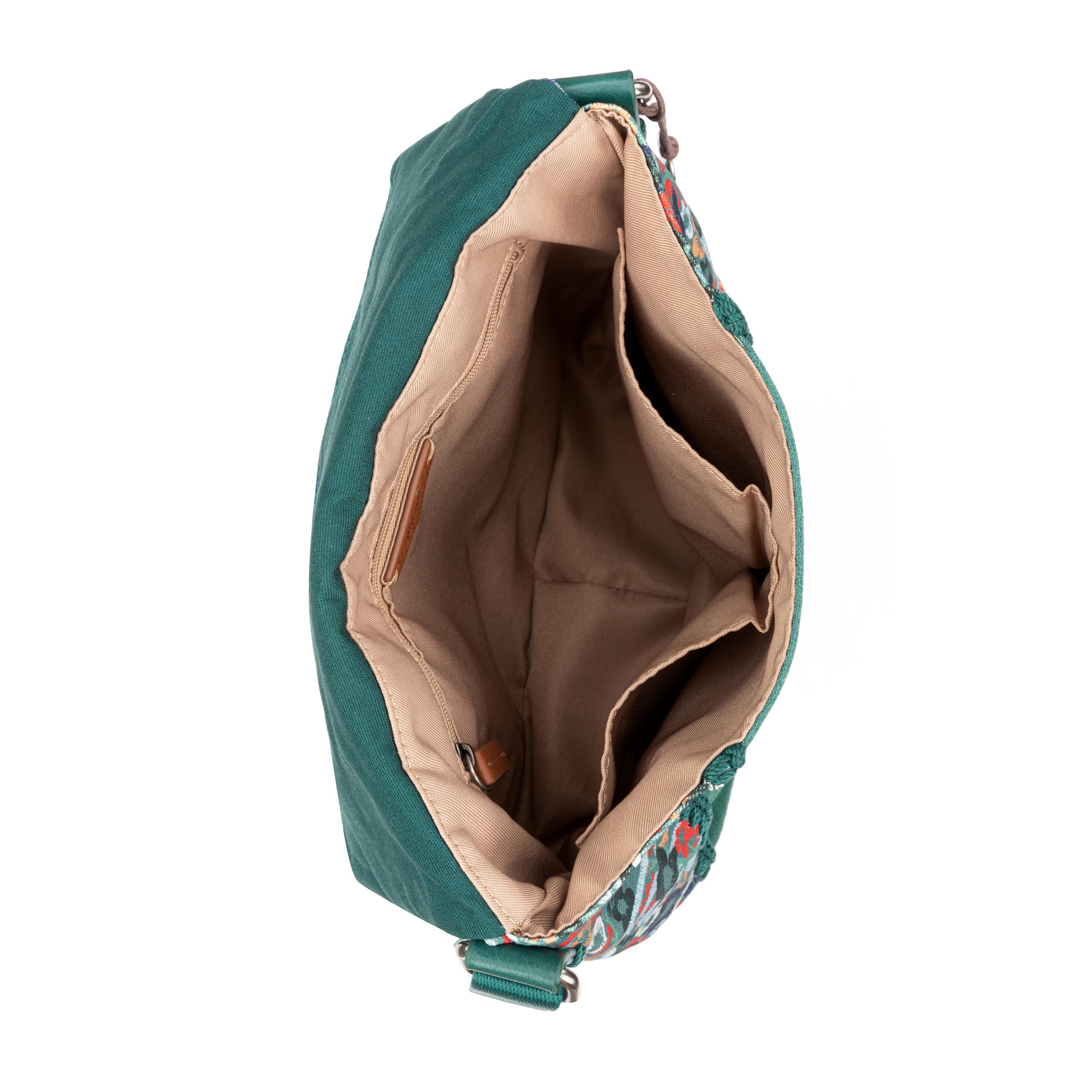The Sak Silverlake Flap Crossbody - Leather - Emerald Mojave Garden