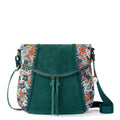 The Sak Silverlake Flap Crossbody - Leather - Emerald Mojave Garden