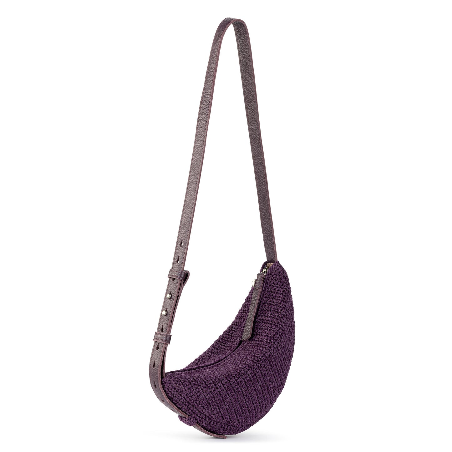 The Sak Tess Sling Bag Crochet - |Aubergine|