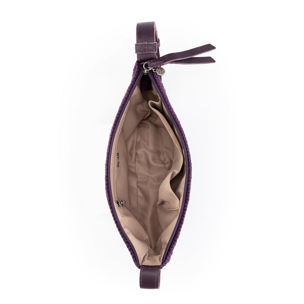 The Sak Tess Sling - Hand Crochet - Aubergine