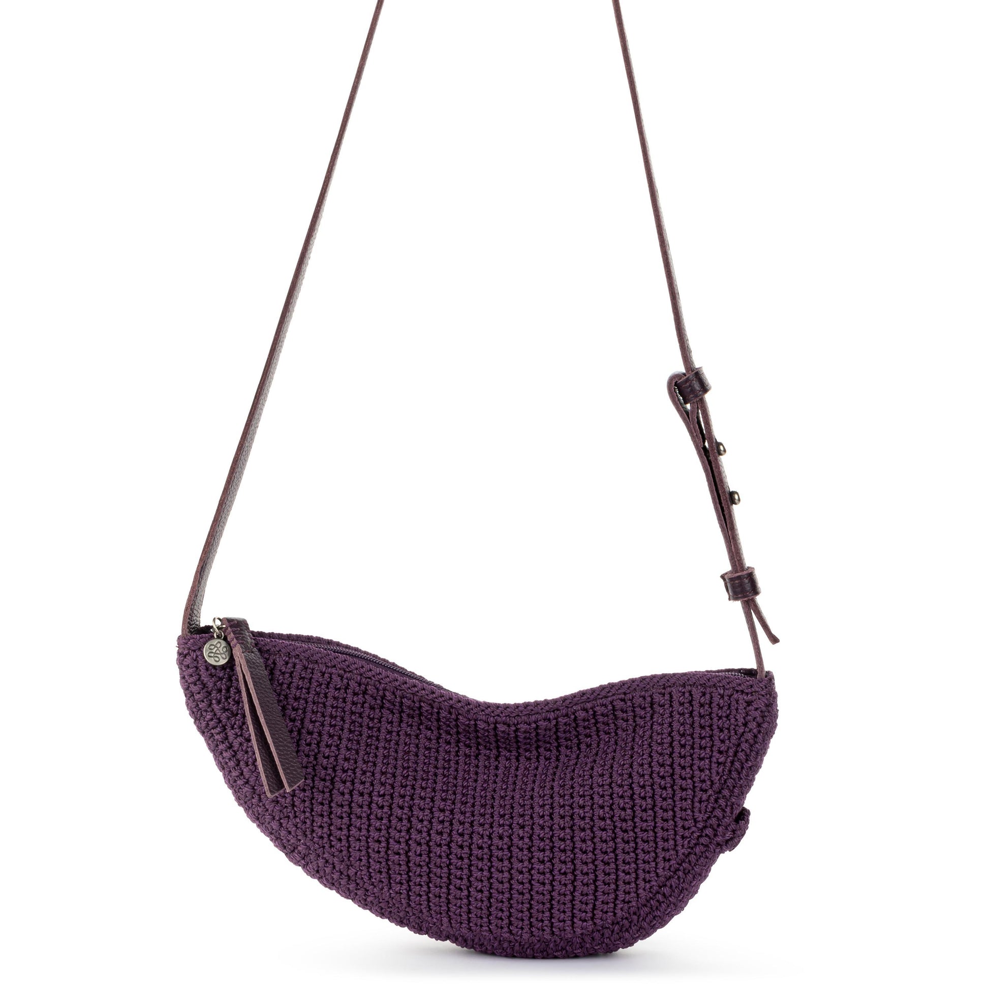 The Sak Tess Sling Bag Crochet - |Aubergine|