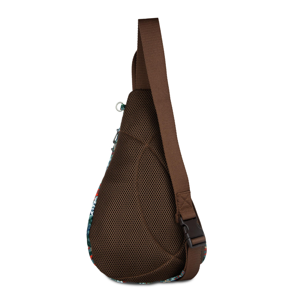 Sakroots On The Go Sling Backpack - EcoTwill - Emerald Mojave Garden