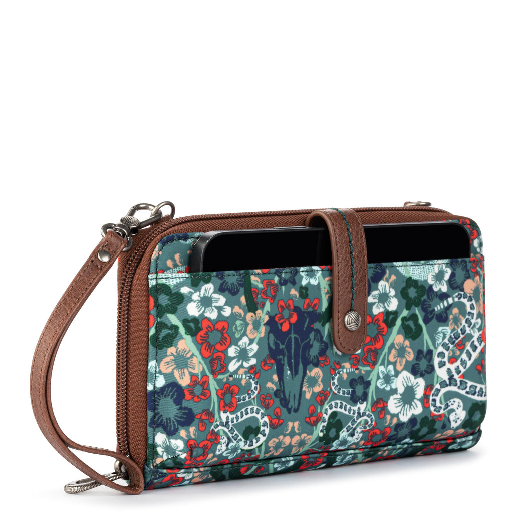Sakroots Smartphone Wallet - EcoTwill - Emerald Mojave Garden
