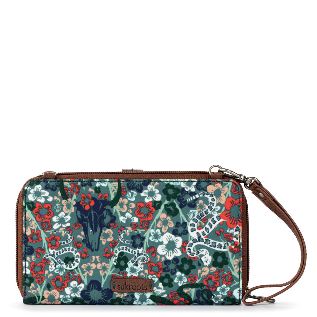 Sakroots Smartphone Wallet - EcoTwill - Emerald Mojave Garden