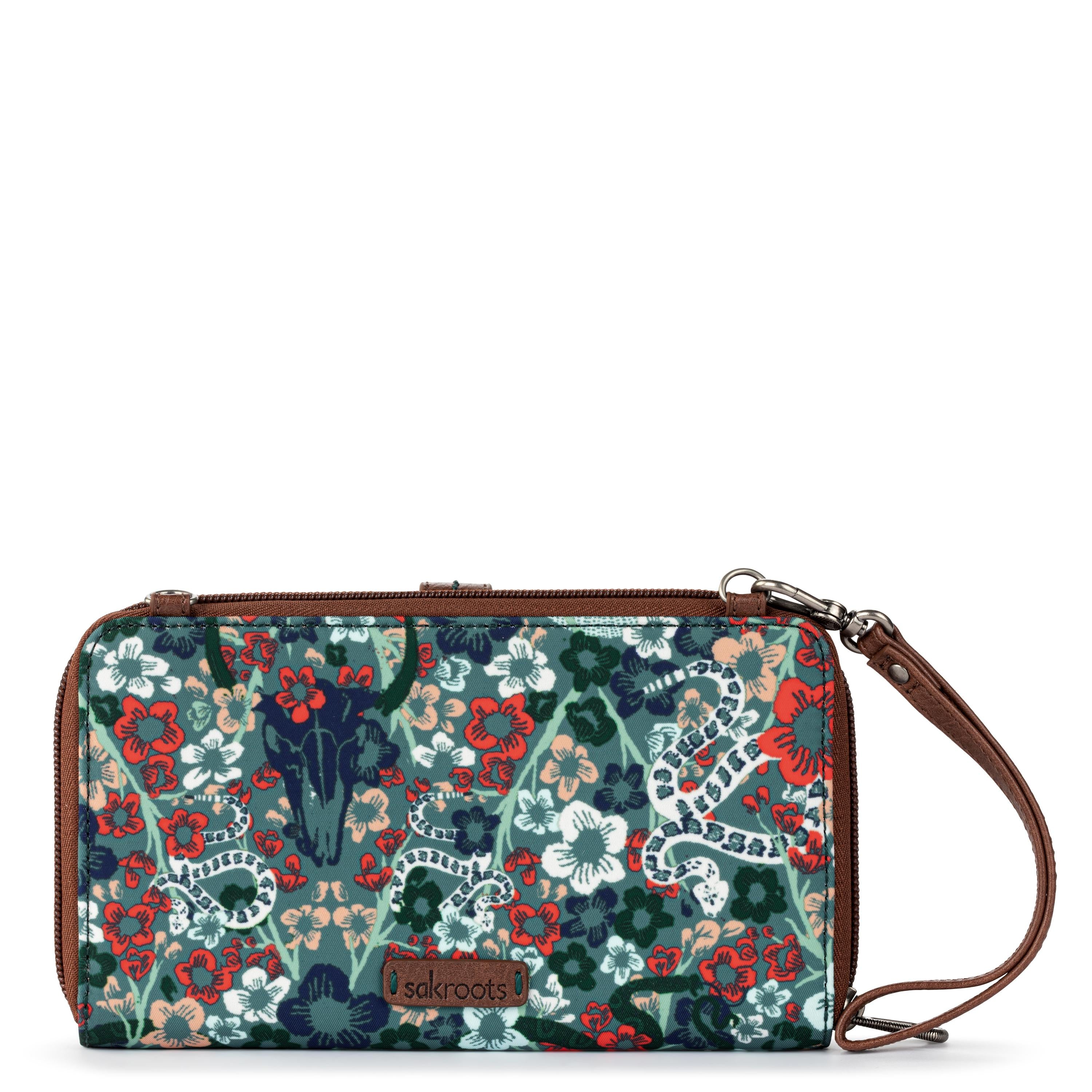 Sakroots Smartphone Wallet - EcoTwill - Emerald Mojave Garden
