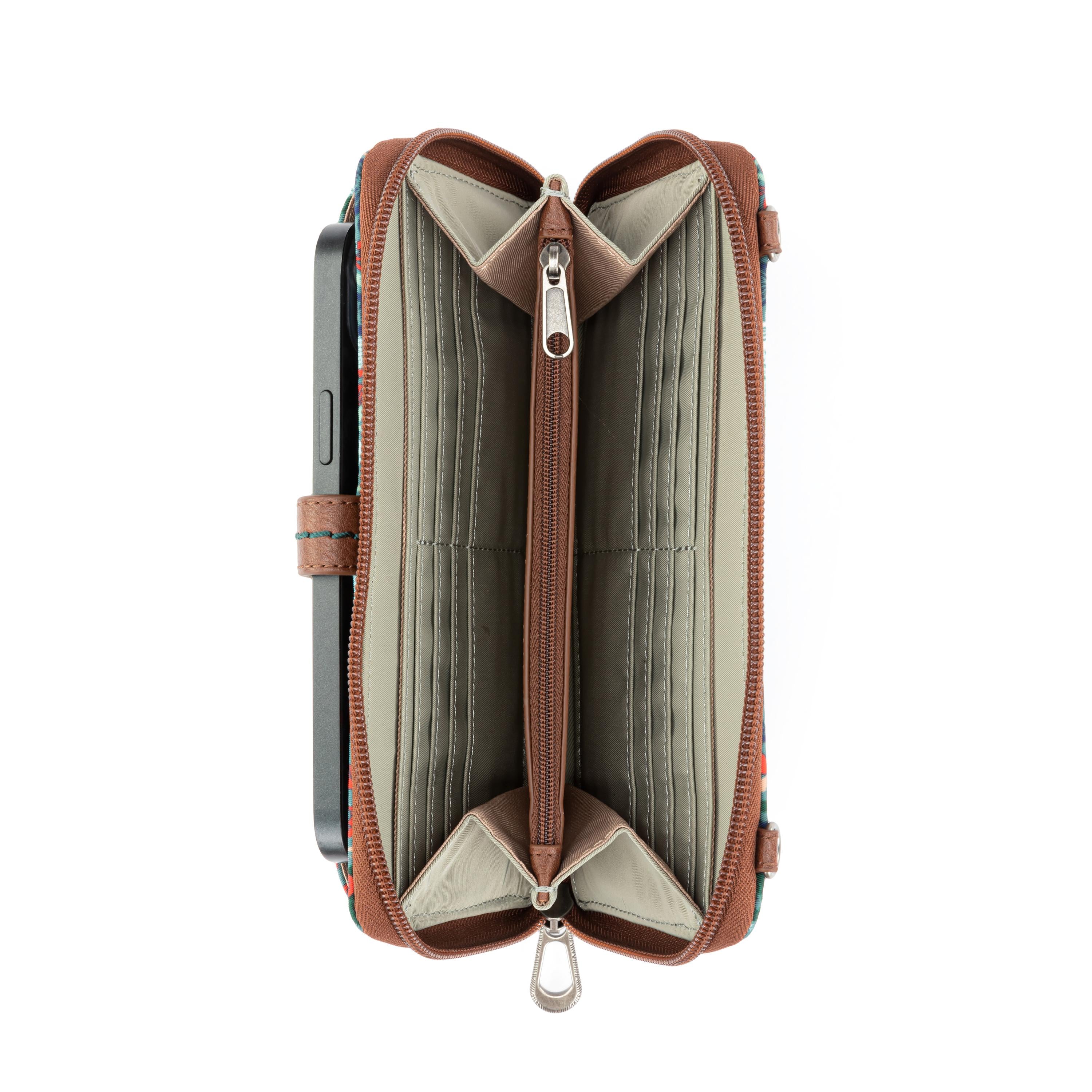 Sakroots Smartphone Wallet - EcoTwill - Emerald Mojave Garden