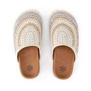 Bolinas Clog - Hand Crochet - Sand Stripe