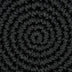 Circle Coin Pouch - Hand Crochet - Black Silver Heart
