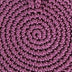 Circle Coin Pouch - Hand Crochet - Radiant Orchid Aubergine Heart