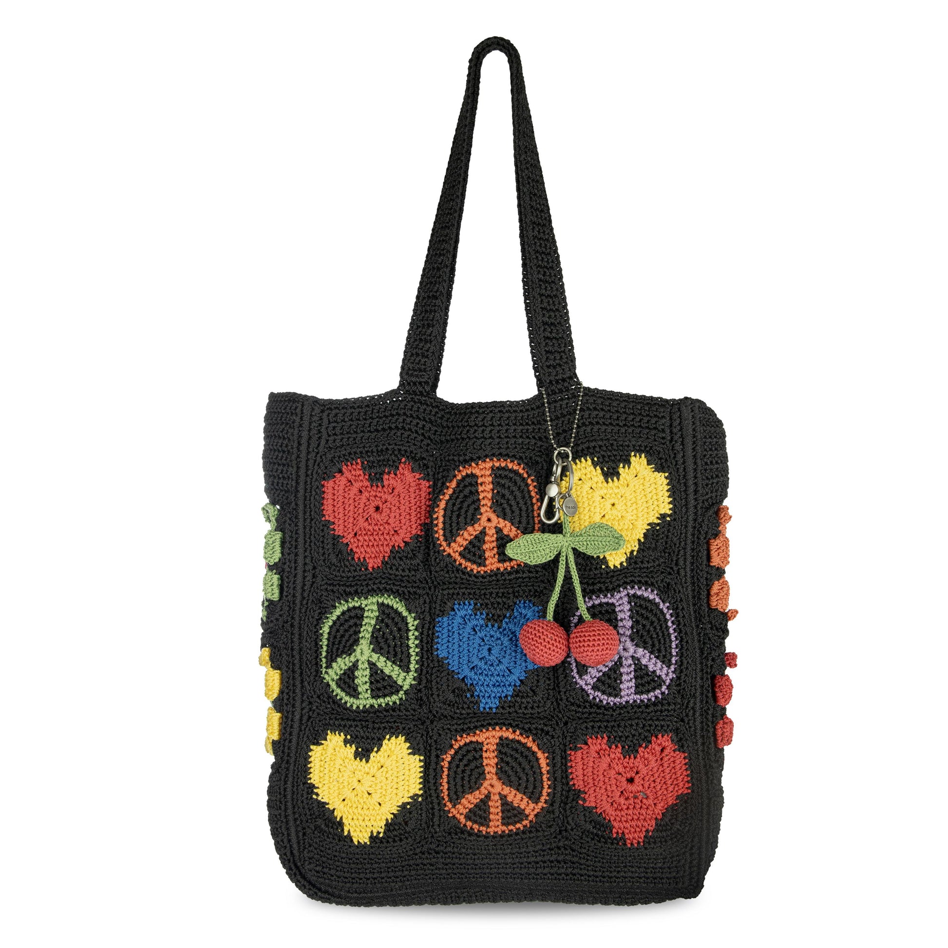 The Sak Lanie Market Tote Crochet - |Black Peace And Love|