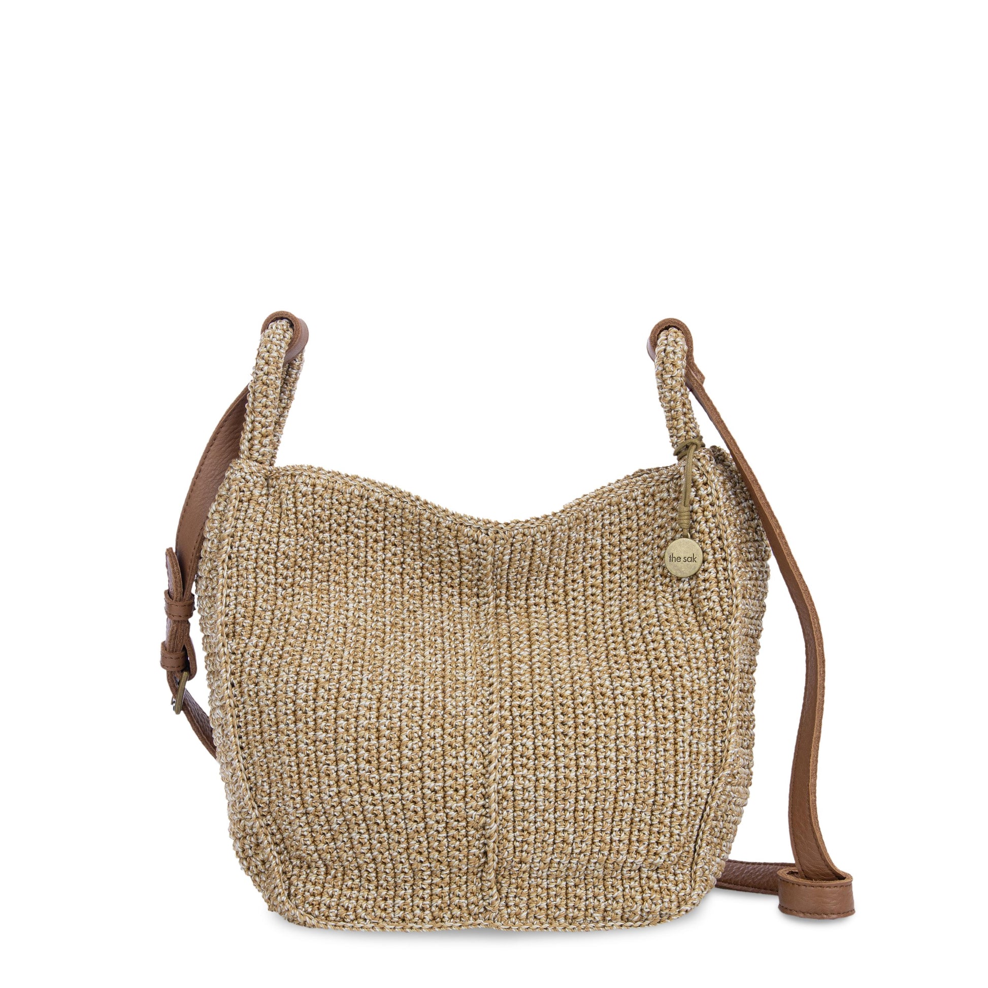 The Sak Los Feliz Slouchy Crossbody Crochet - |Bamboo Static|