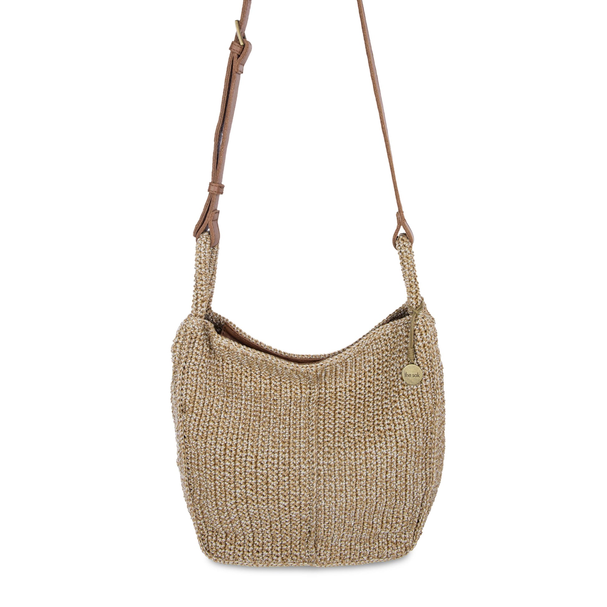 The Sak Los Feliz Slouchy Crossbody Crochet - |Bamboo Static|