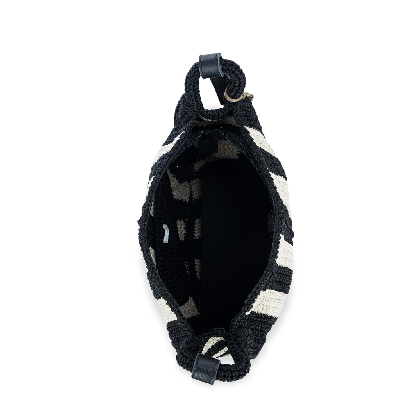 The Sak Los Feliz Slouchy Crossbody Crochet - |Black Stripe|
