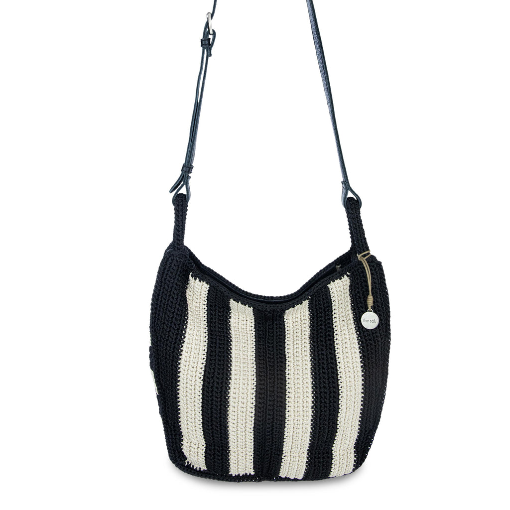 The Sak Los Feliz Crossbody - Hand Crochet - Black Stripe