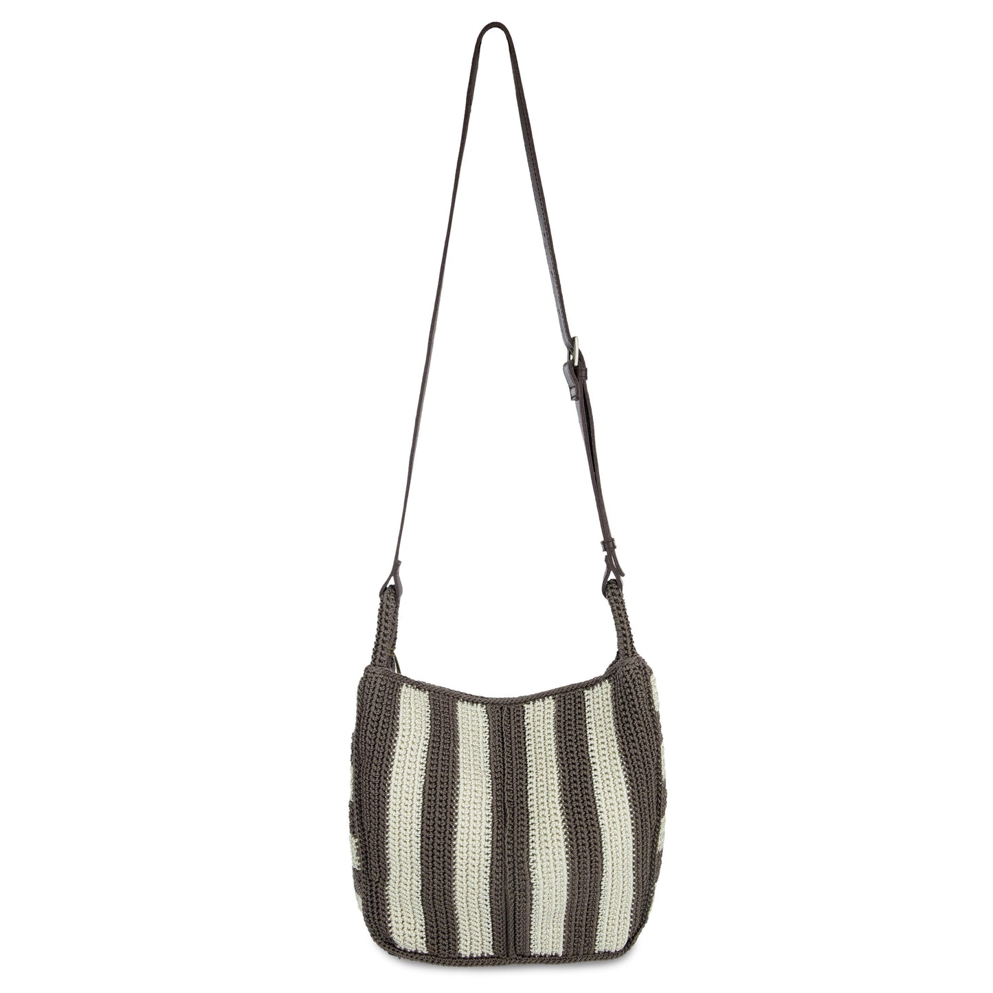 The Sak Los Feliz Slouchy Crossbody Crochet - |Mushroom Stripe|