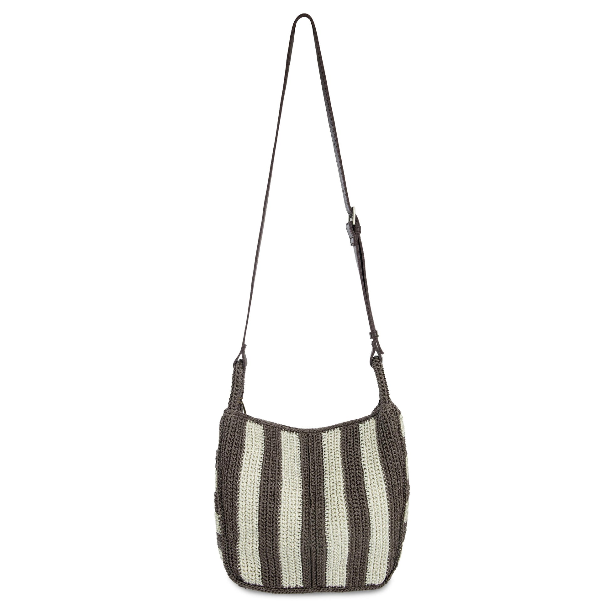 The Sak Los Feliz Slouchy Crossbody Crochet - |Mushroom Stripe|