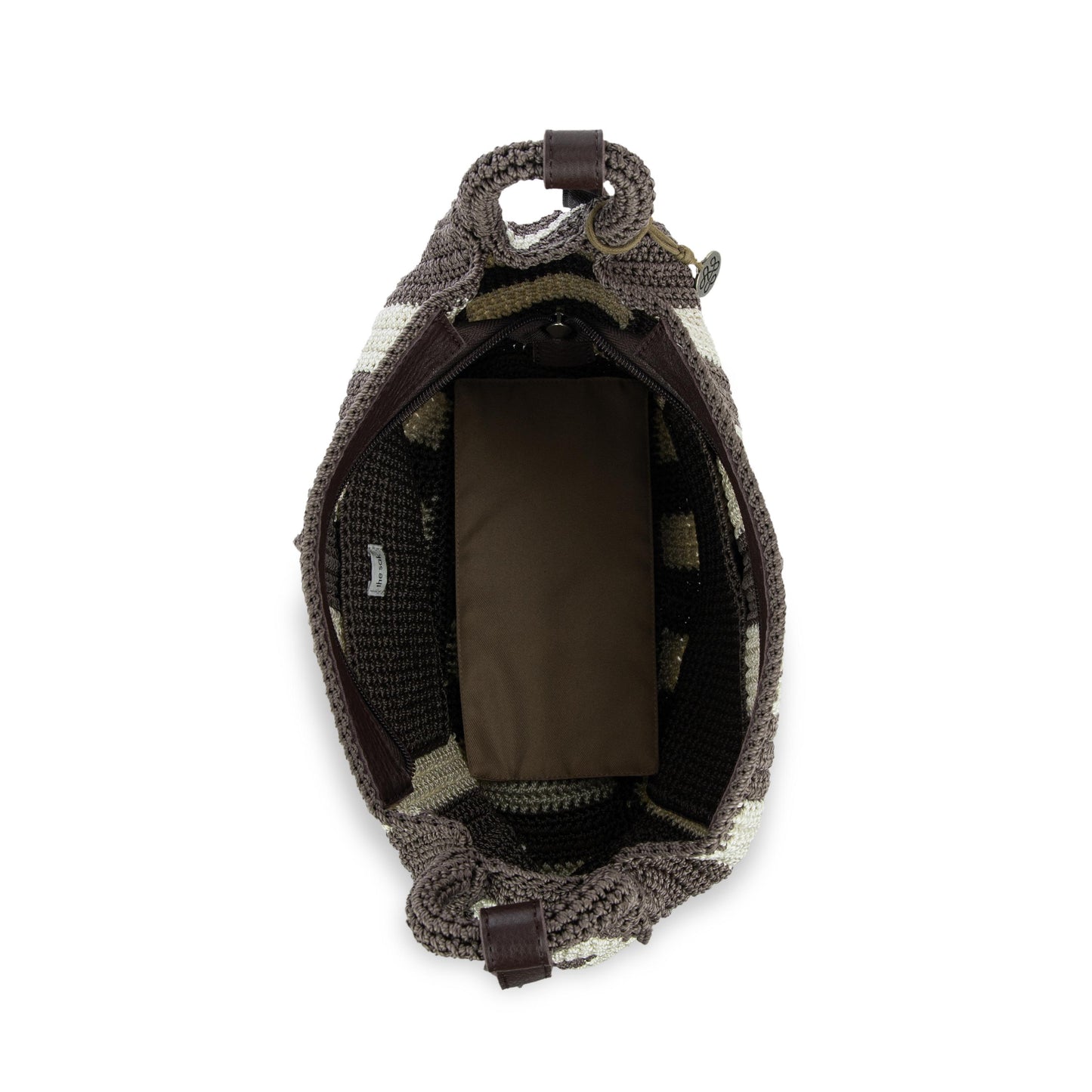 The Sak Los Feliz Slouchy Crossbody Crochet - |Mushroom Stripe|