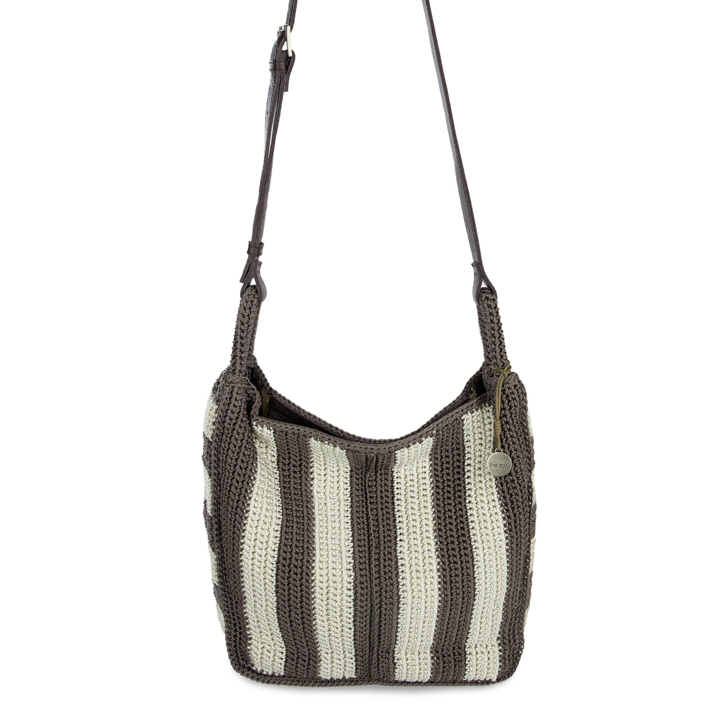 The Sak Los Feliz Slouchy Crossbody Crochet - |Mushroom Stripe|
