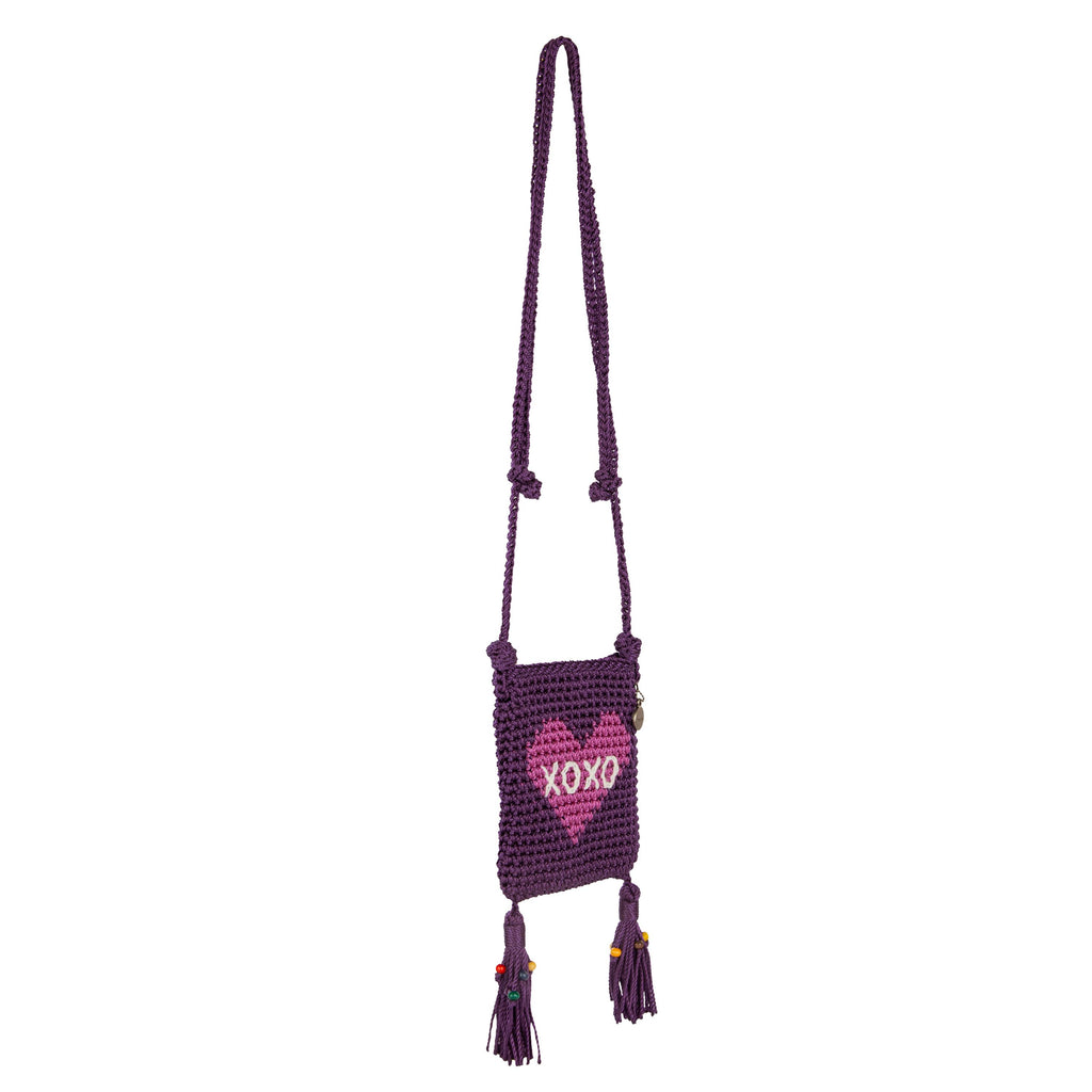 The Sak Demi Micro Bag - Hand Crochet - Aubergine XO