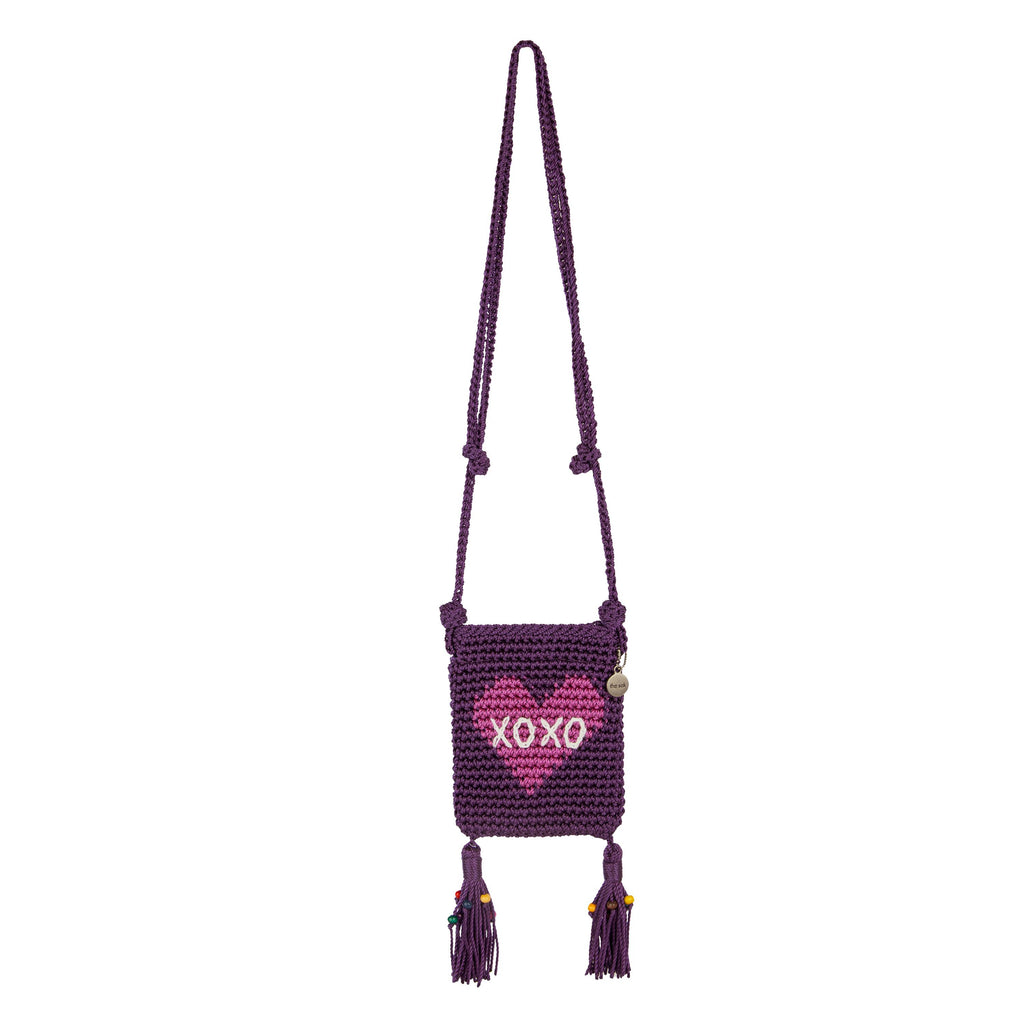 The Sak Demi Micro Bag - Hand Crochet - Aubergine XO