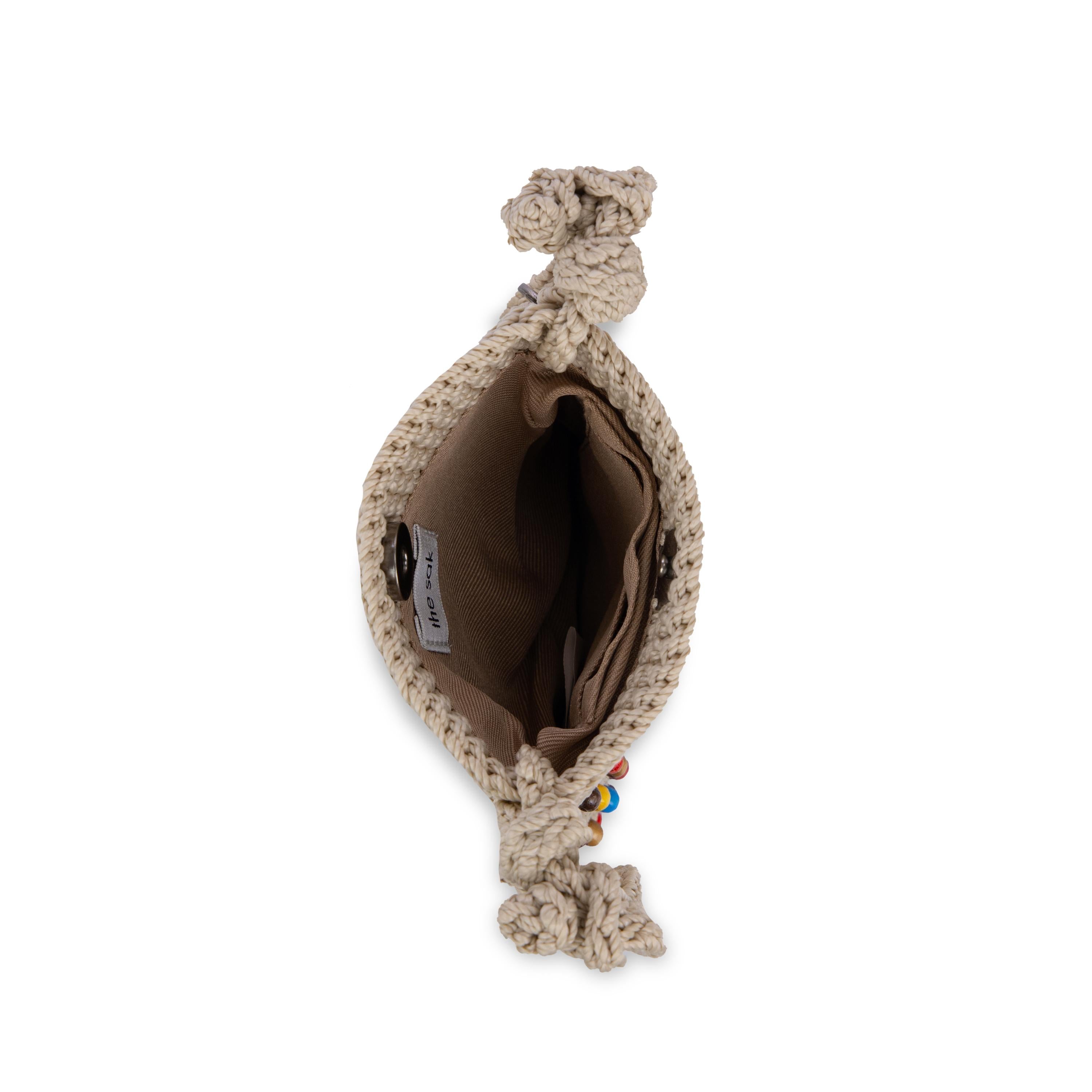 The Sak Demi Micro Bag - Hand Crochet - Ecru Bead