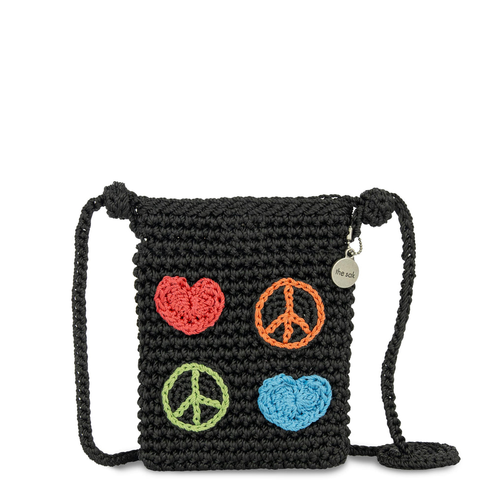 The Sak Demi Micro Bag - Hand Crochet - Black Peace And Love