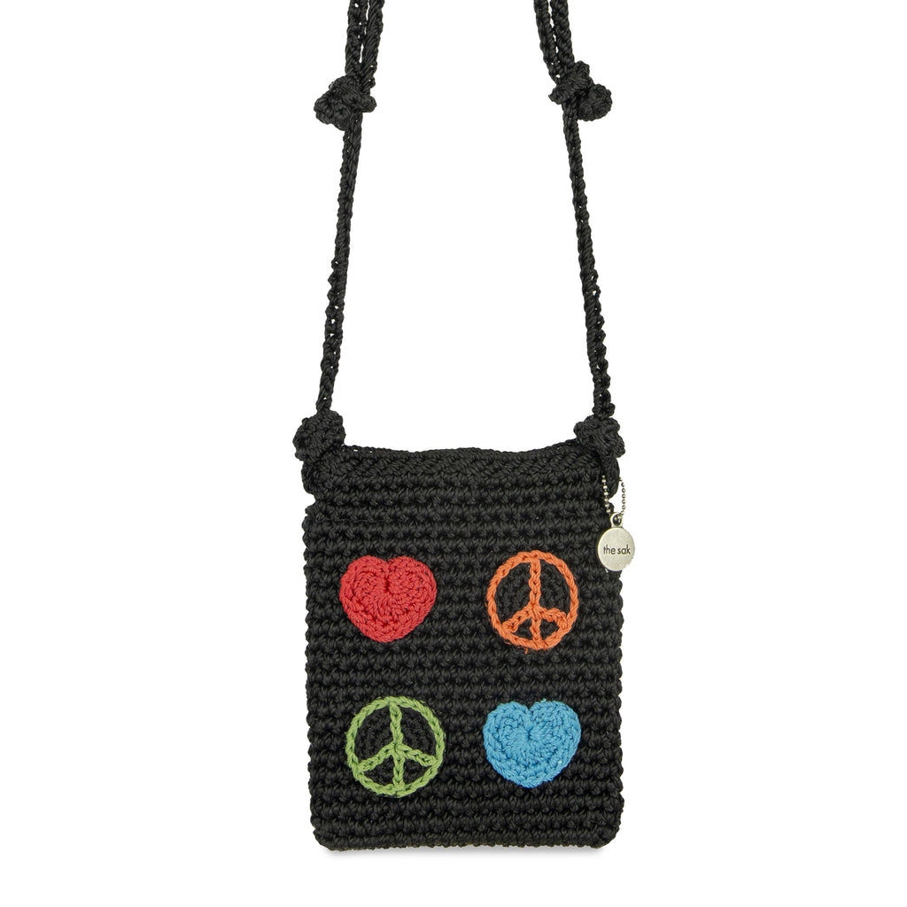 The Sak Demi Micro Bag - Hand Crochet - Black Peace And Love