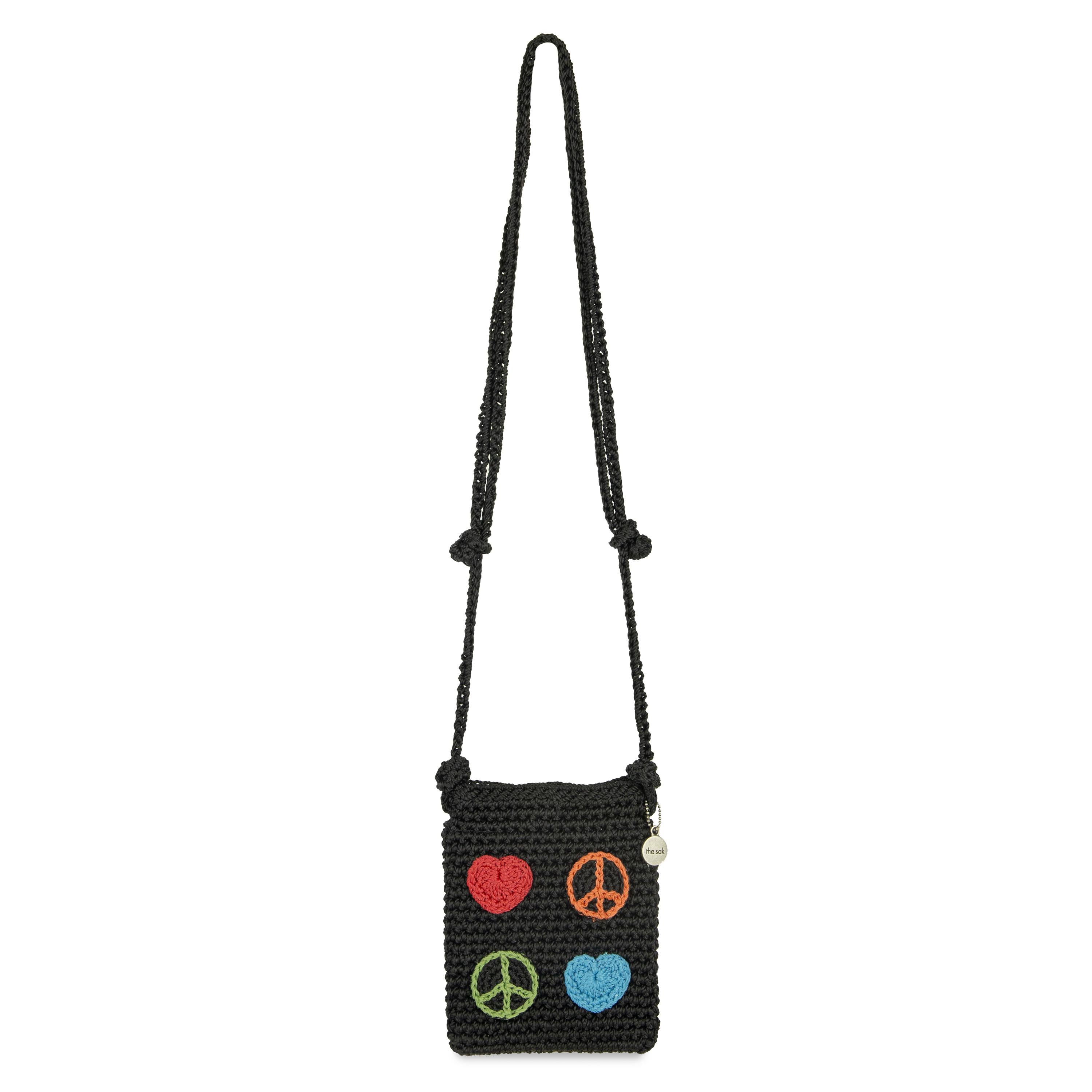 The Sak Demi Micro Bag - Hand Crochet - Black Peace And Love