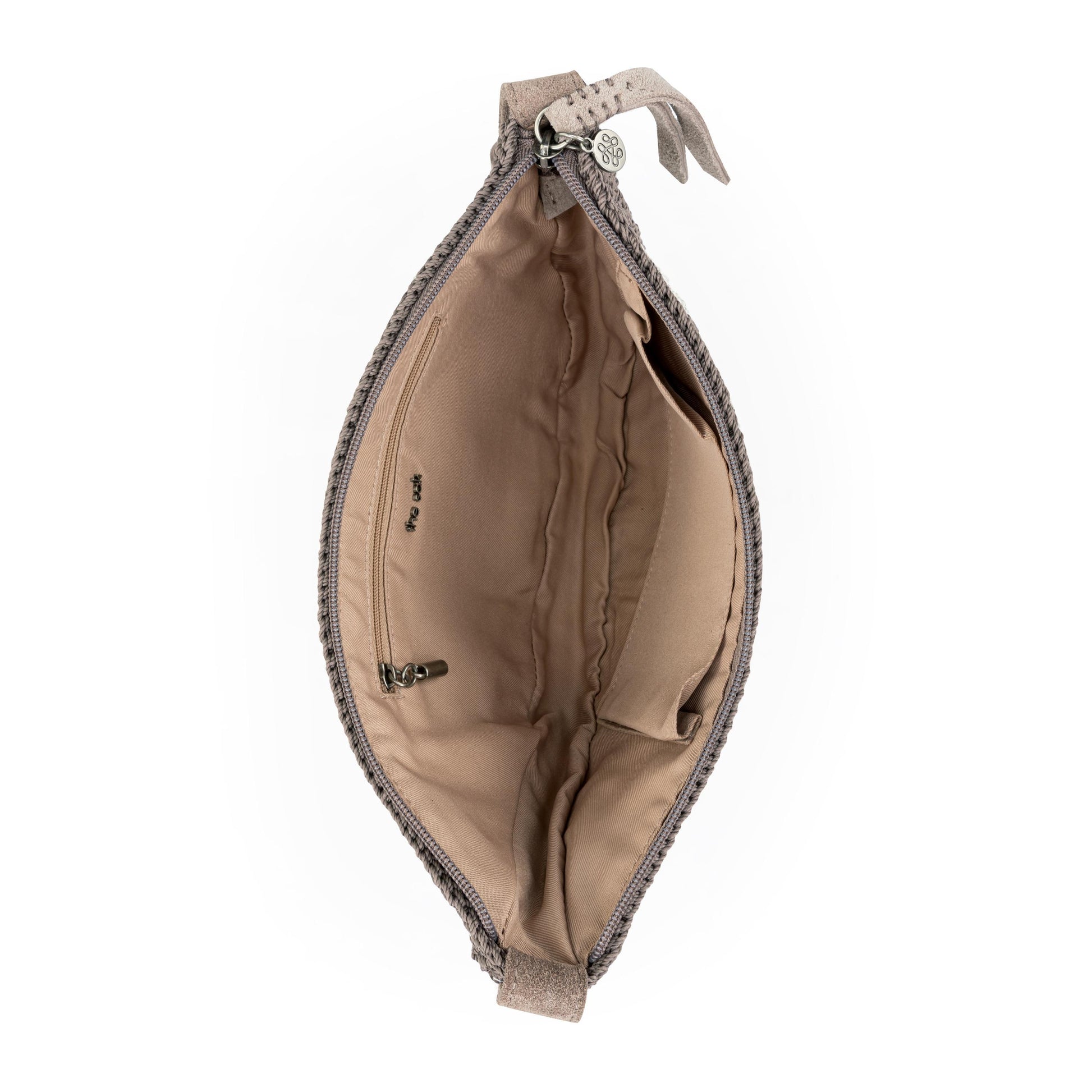 The Sak Tess Sling Bag Crochet - |Mushroom Stripe|