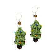 Cyrus Charm Earrings - Hand Crochet - Christmas Tree