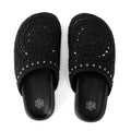 Bolinas Clog - Hand Crochet - Black Multi Beads