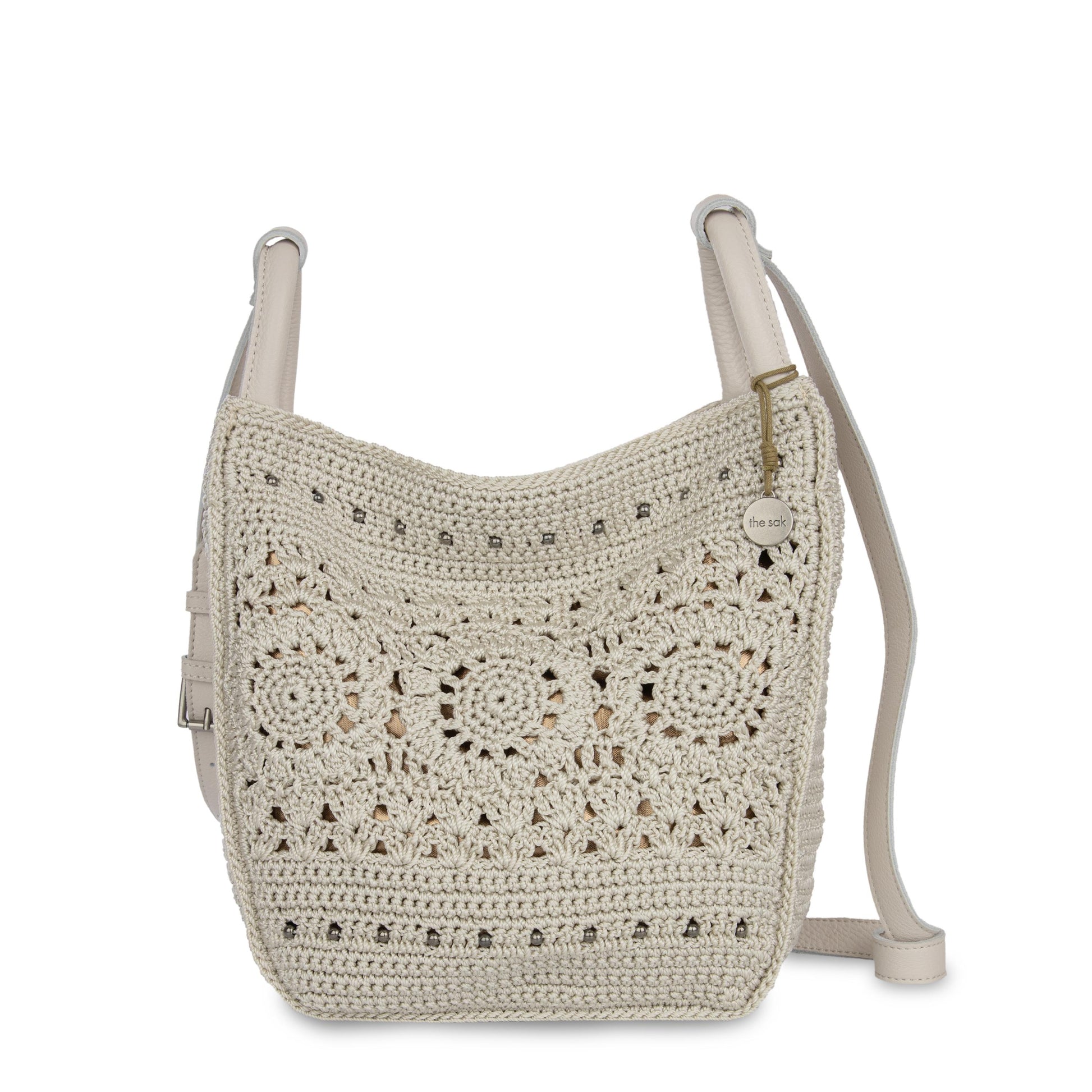 The Sak Los Feliz Slouchy Crossbody Crochet - |Natural Medallion|