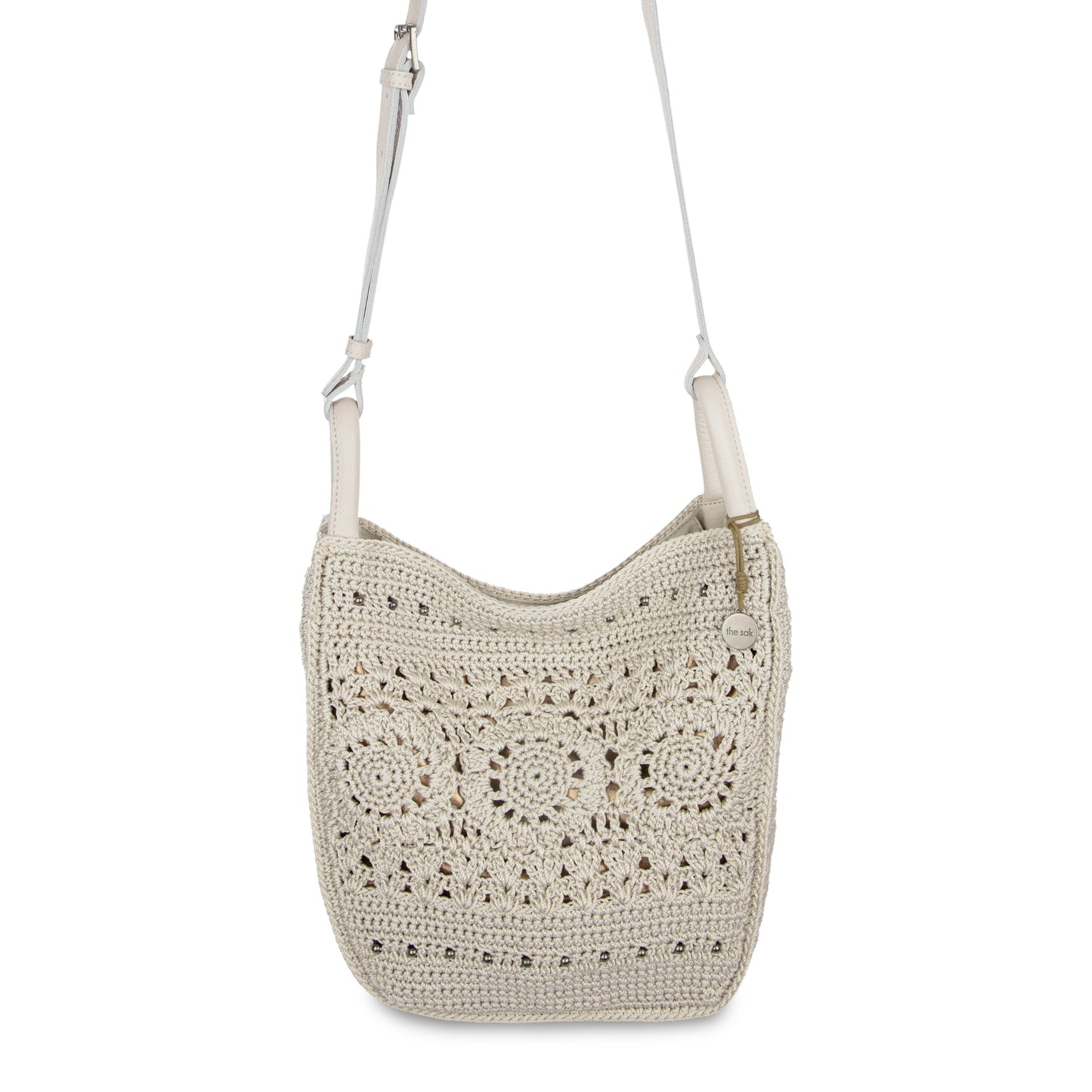 The Sak Los Feliz Slouchy Crossbody Crochet - |Natural Medallion|