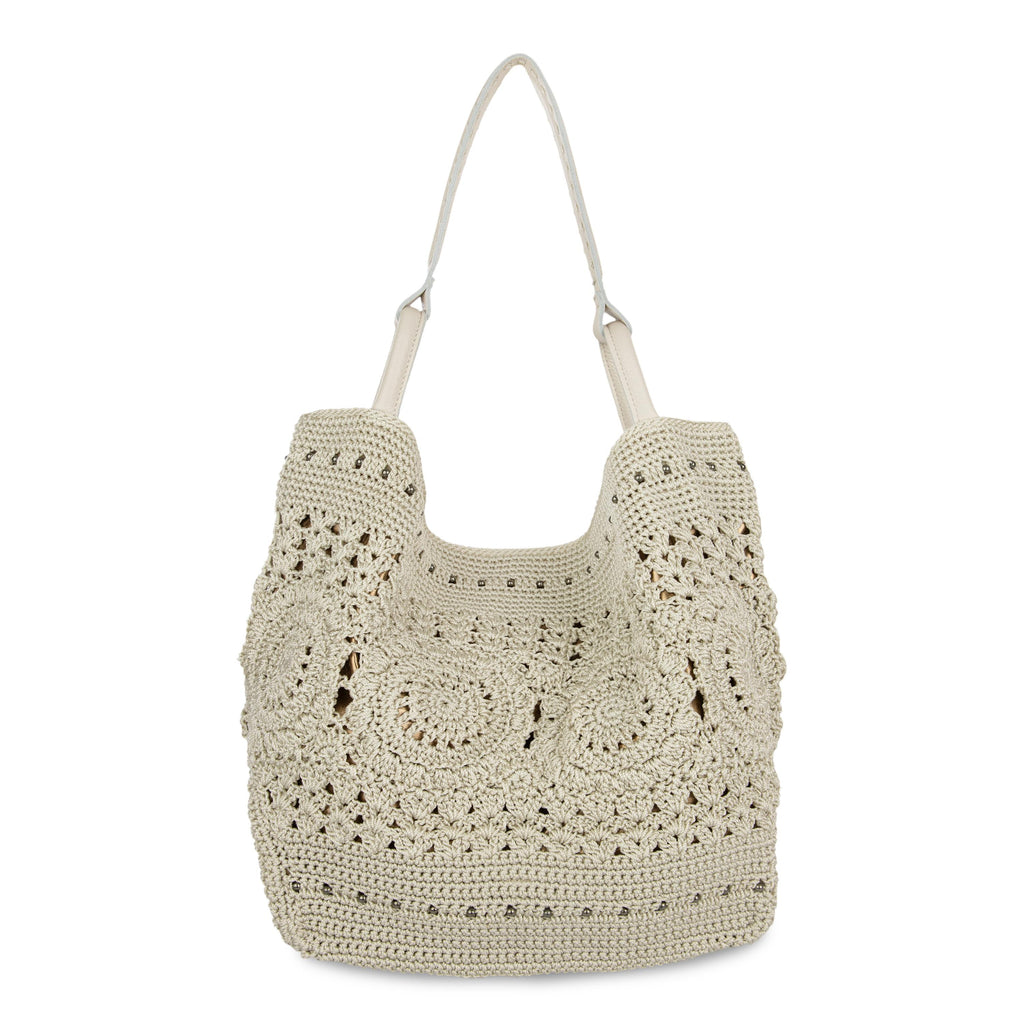 The Sak Los Feliz Large Tote - Hand Crochet - Natural Medallion