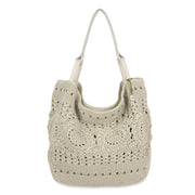 Los Feliz Large Tote - Hand Crochet - Natural Medallion