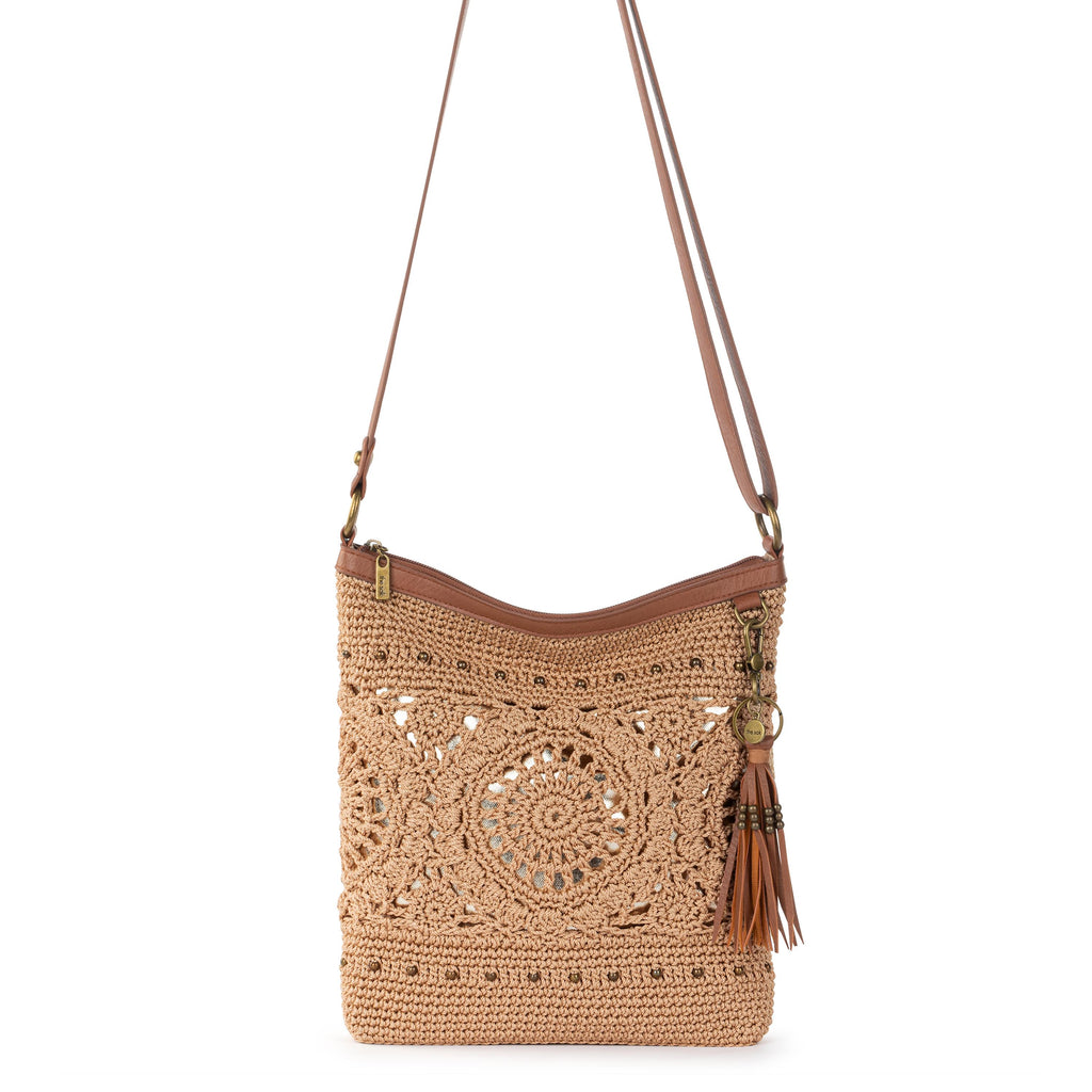 The Sak Lucia Crossbody - Hand Crochet - Bamboo Medallion