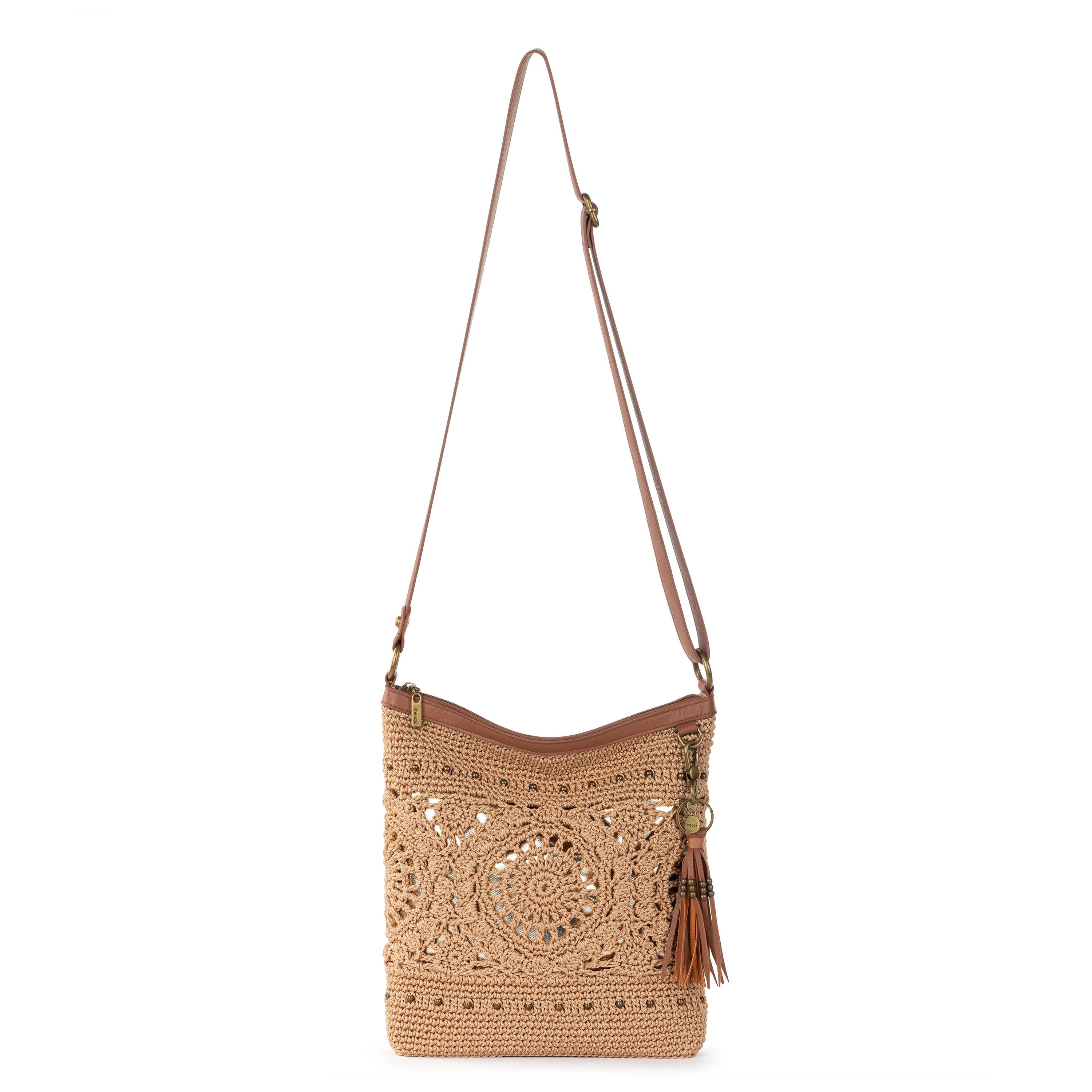The Sak Lucia Crossbody - Hand Crochet - Bamboo Medallion