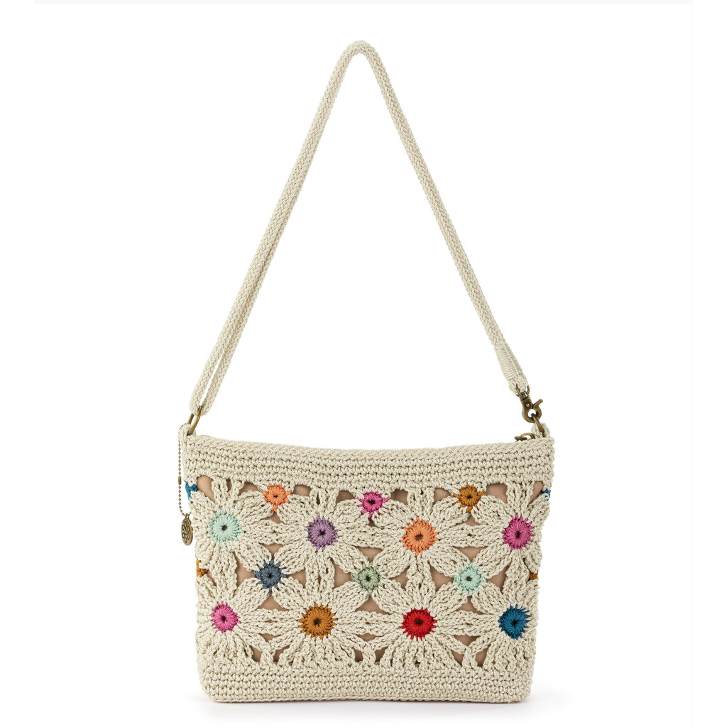 The Sak Lumi Crossbody - Hand Crochet - Natural Multi Flowers