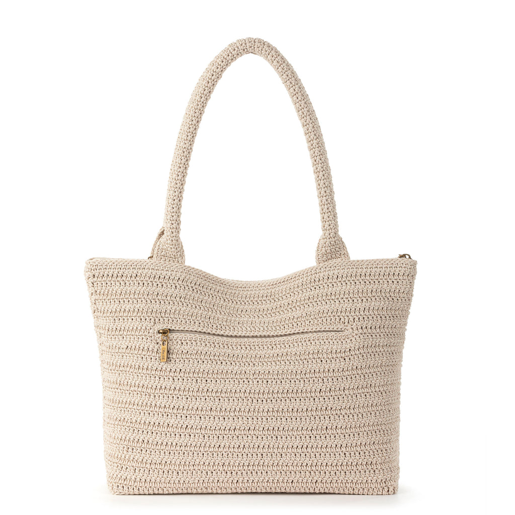 The Sak Crafted Classic Carryall - Hand Crochet - Flower Ecru