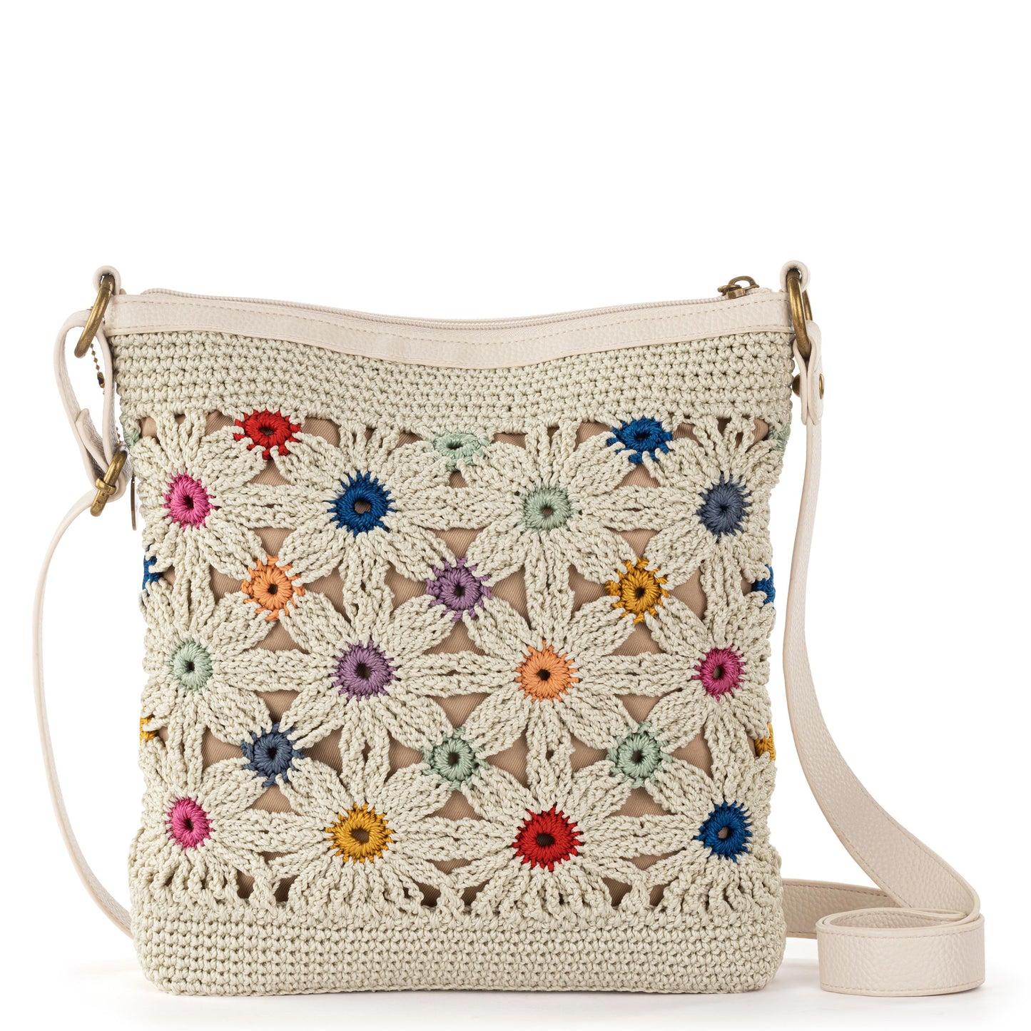 The Sak Lucia Crossbody Crochet - |Natural Multi Flowers|