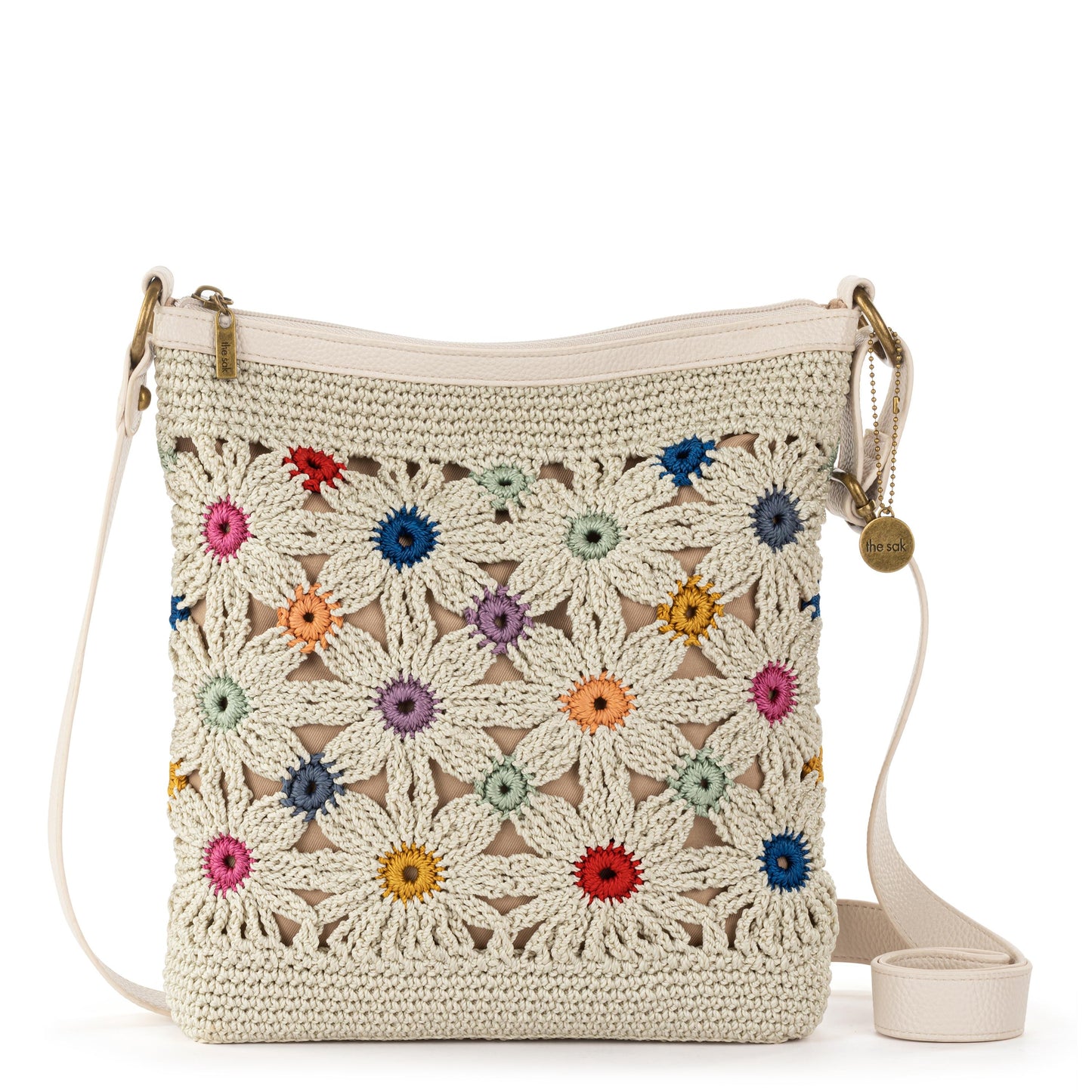 The Sak Lucia Crossbody Crochet - |Natural Multi Flowers|