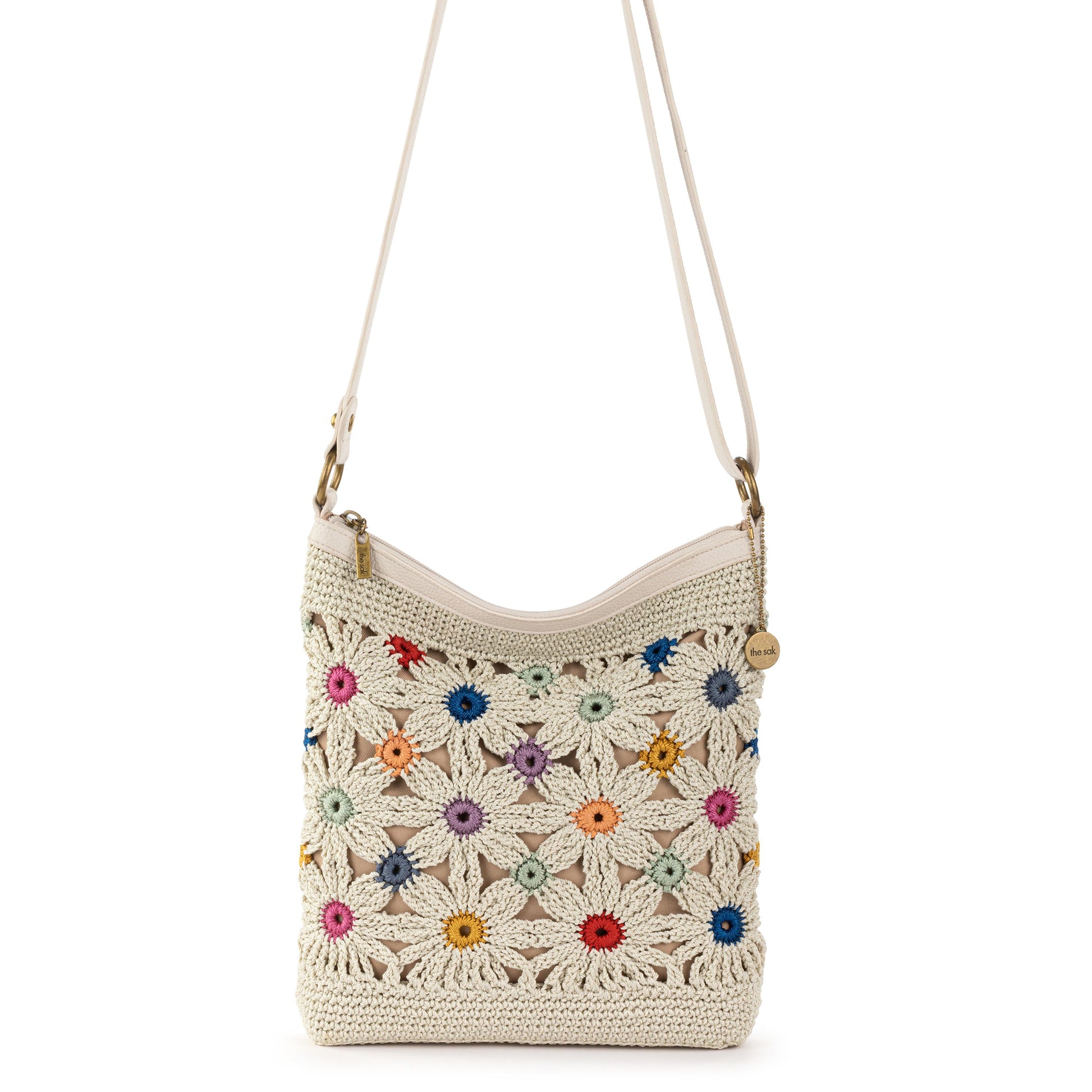 The Sak Lucia Crossbody Crochet - |Natural Multi Flowers|