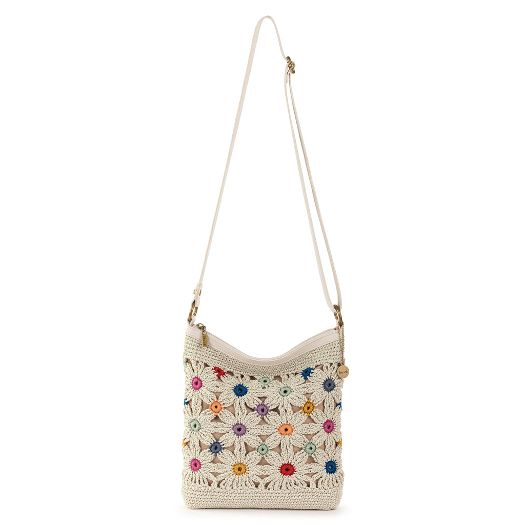 The Sak Lucia Crossbody - Hand Crochet - Natural Multi Flowers