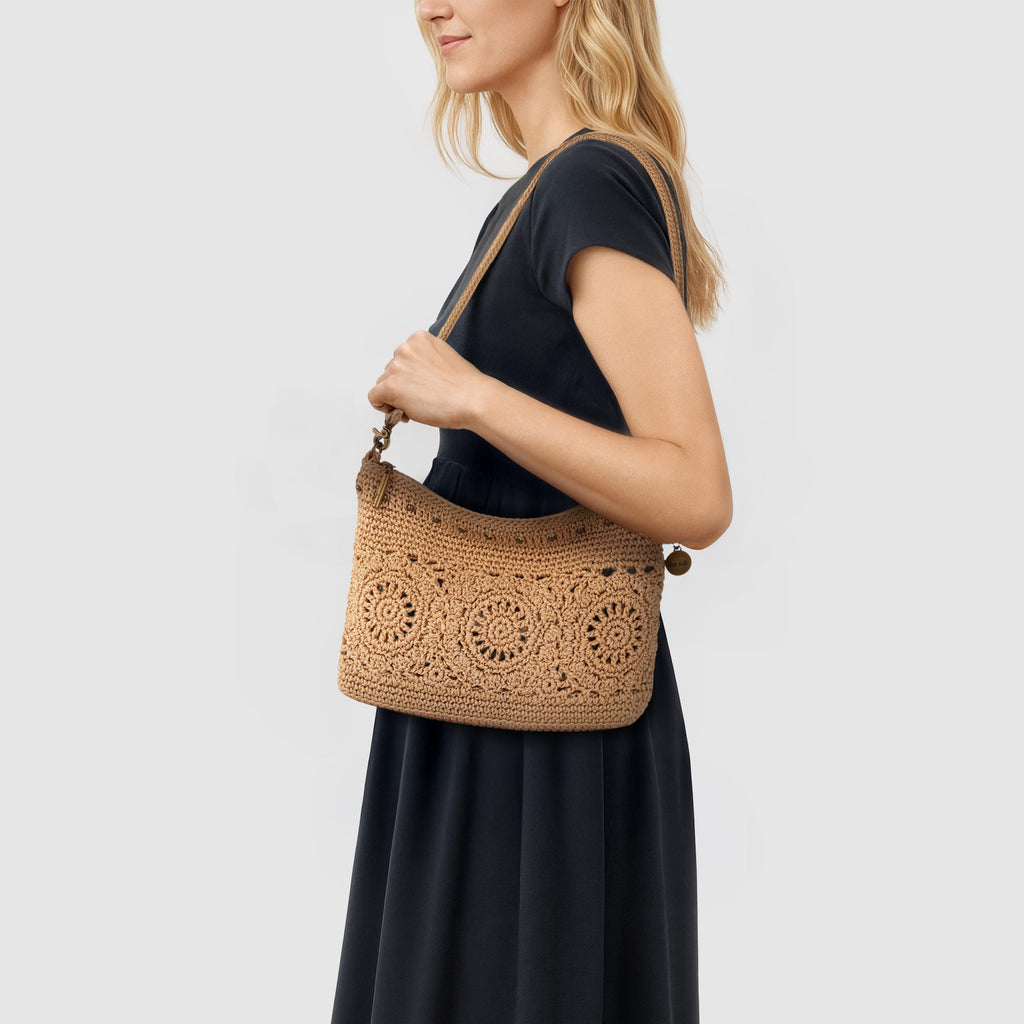 The Sak Lumi Crossbody - Hand Crochet - Bamboo Medallion