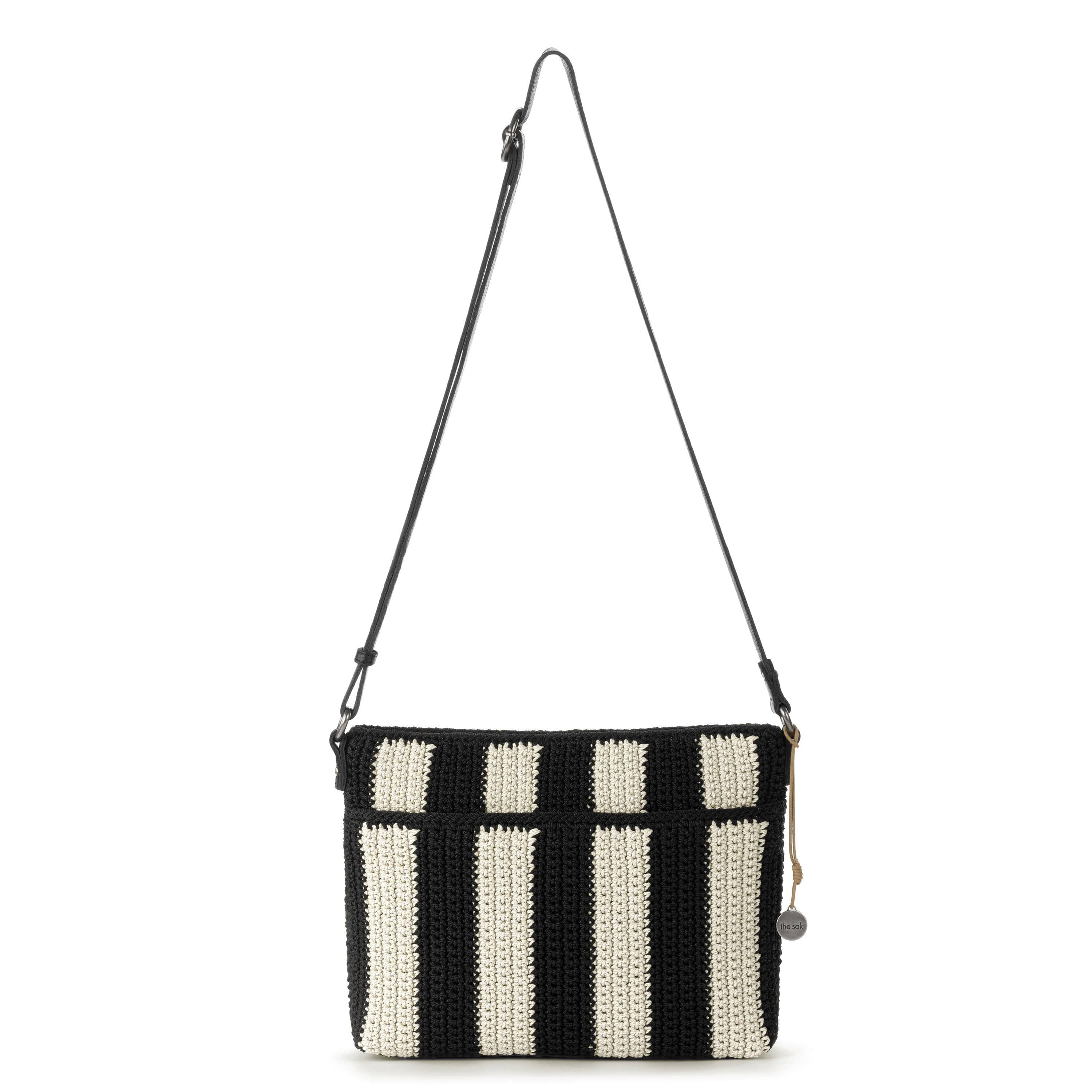 The Sak Melrose Crossbody - Hand Crochet - Black Stripe