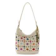Sequoia Hobo - Hand Crochet - Natural Multi Flowers