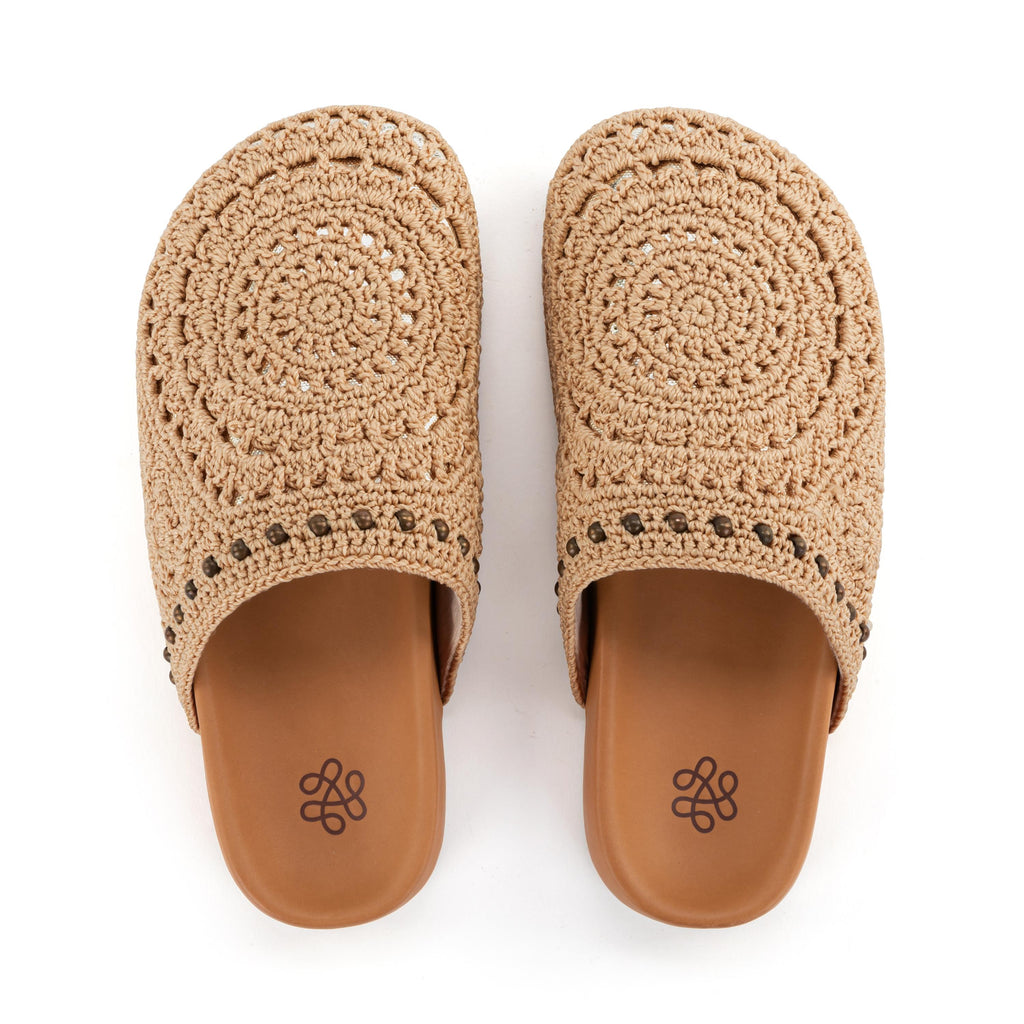 The Sak Bolinas Clog - Hand Crochet - Bamboo Medallion