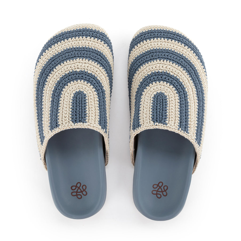 The Sak Bolinas Clog - Hand Crochet - Maritime Stripe